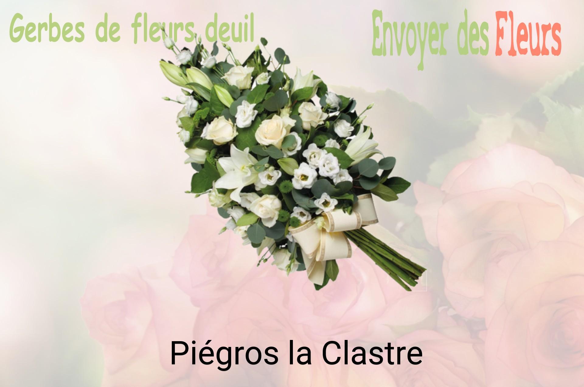 Gerbe de fleurs de deuil livrée à Piégros-la-Clastre